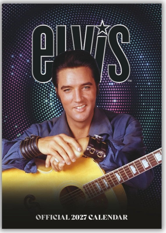 Officiell Elvis väggkalender 2027 i A3-format (42 × 30 cm)
