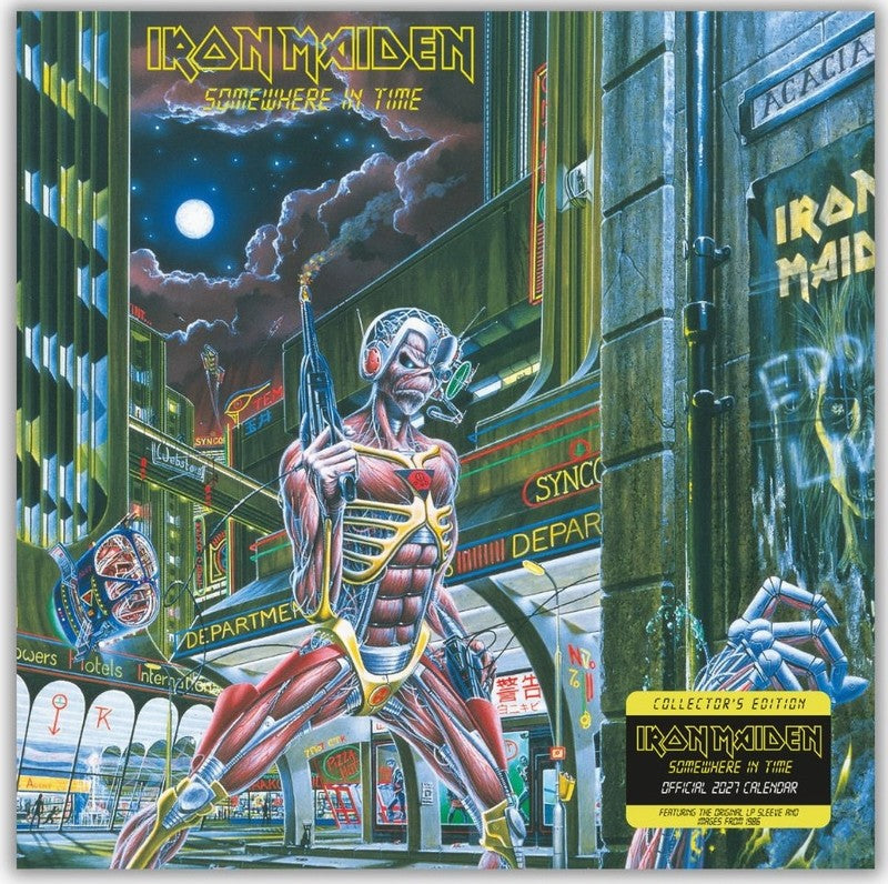 Iron Maiden 2027 Collector's Square Calendar featuring classic band artwork