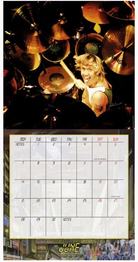Iron Maiden 2027 Collector's Square Calendar featuring classic band artwork - Nicko