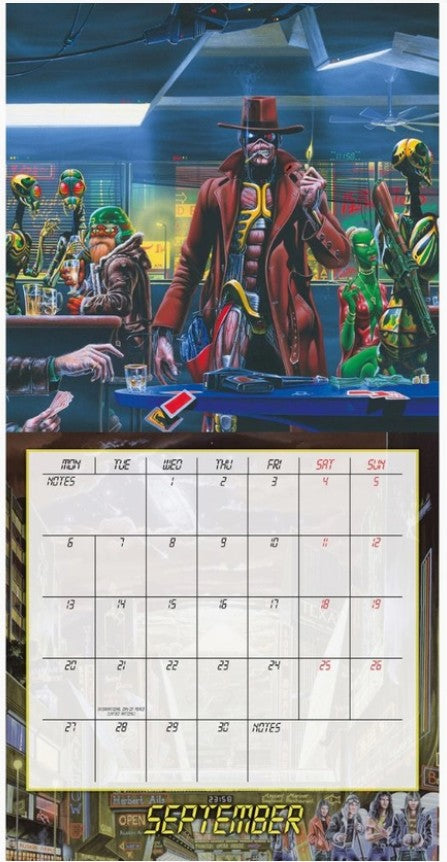 Iron Maiden 2027 Collector's Square Calendar featuring classic band artwork - Eddie