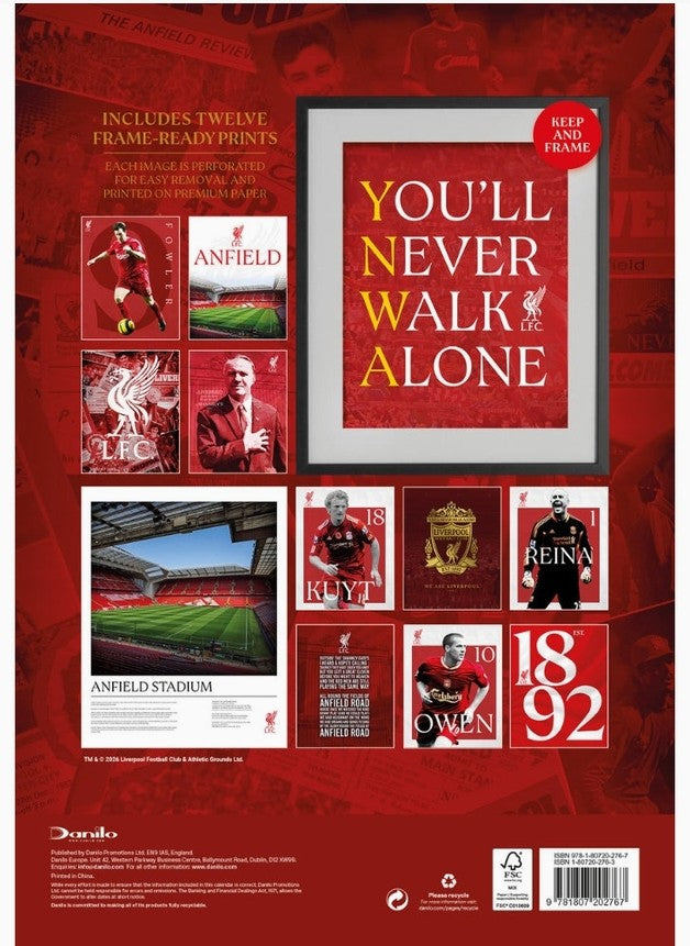 Liverpool / Deluxe 2027 Väggkalender / Ny