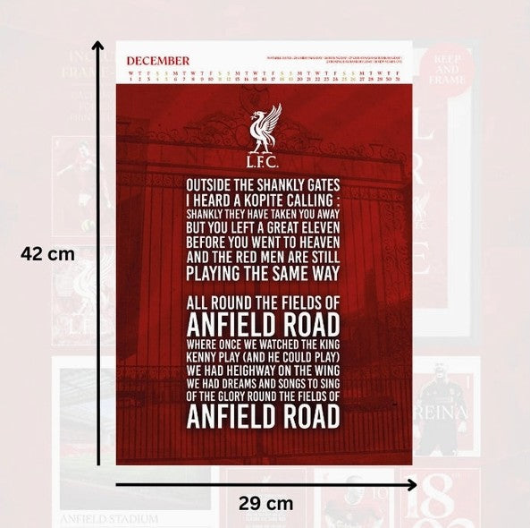 Liverpool / Deluxe 2027 Väggkalender / Ny