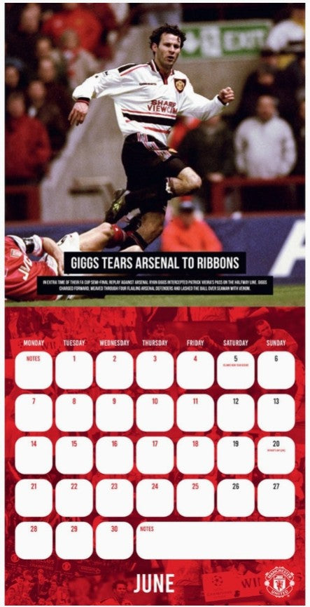 Manchester Man United Legends 2027 Square Calendar Giggs