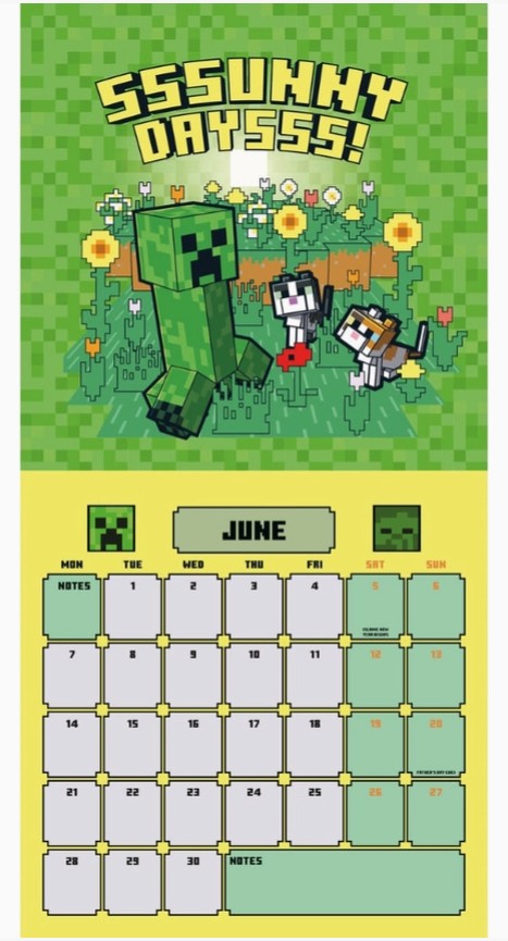 Minecraft 2027 Square Calendar Kalender - Image C