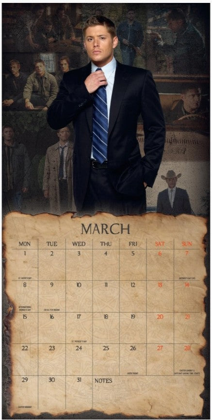 Supernatural 2027 Väggkalender. Ny. Sam + Dean - B