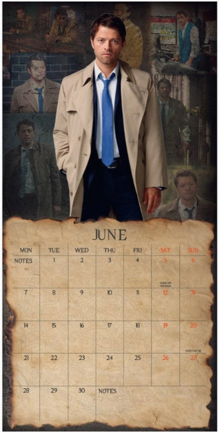 Supernatural 2027 Väggkalender. Ny. Sam + Dean - D