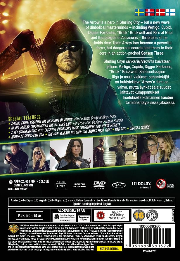 Arrow / Säsong 3 / DVD / Ny Inplastad