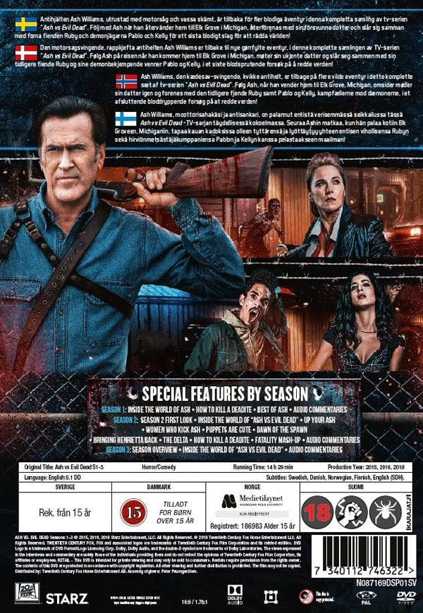 Ash vs Evil Dead / Säsong 1 - 3 / DVD / Ny Inplastad