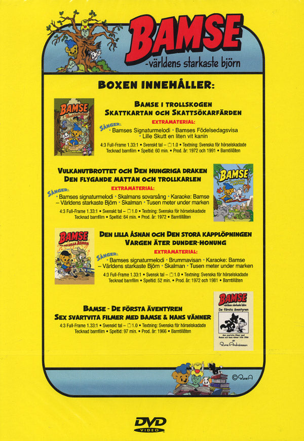 Bamse / 4 x DVD / Boxset / Ny Inplastad