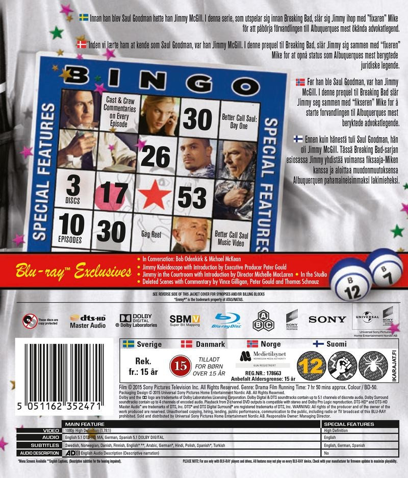 Better Call Saul / Säsong 1 / Blu-ray / Ny + Inplastad