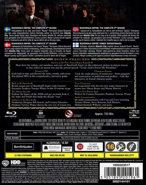Boardwalk Empire / Säsong 2 / Blu-ray / Ny + Inplastad