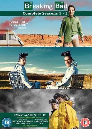 Breaking Bad - Säsong 1, 2 och 3 / Import DVD Box / Ny Inplastad
