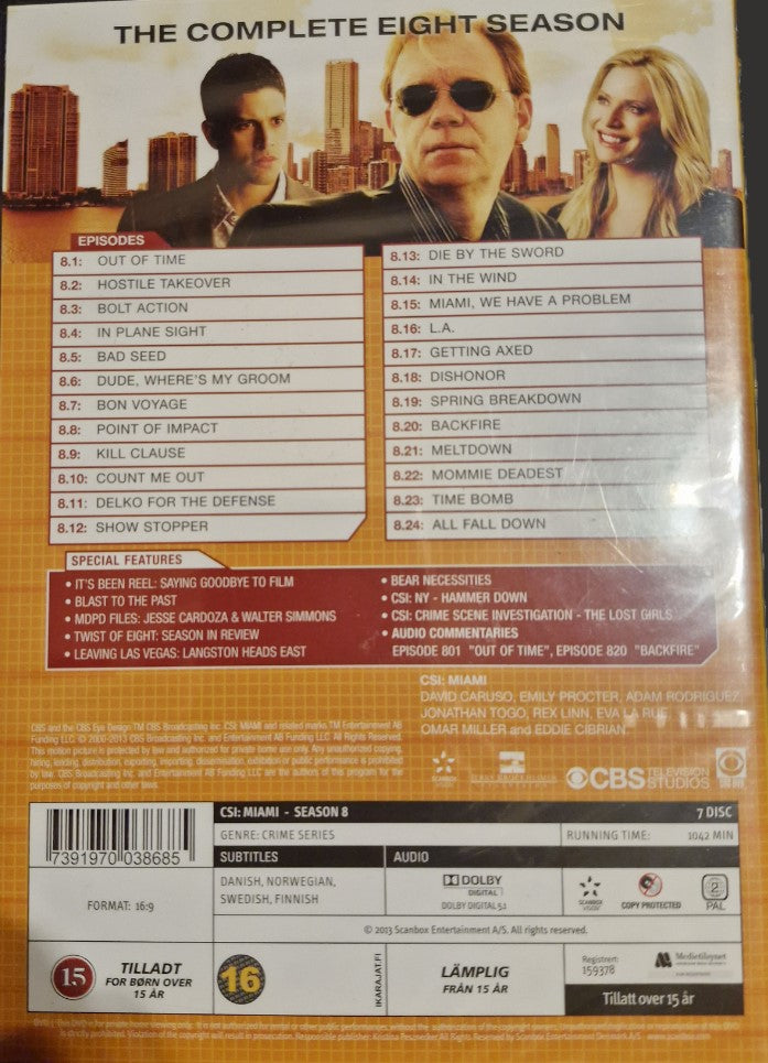 CSI Miami - Säsong 8 / DVD / Ny Inplastad