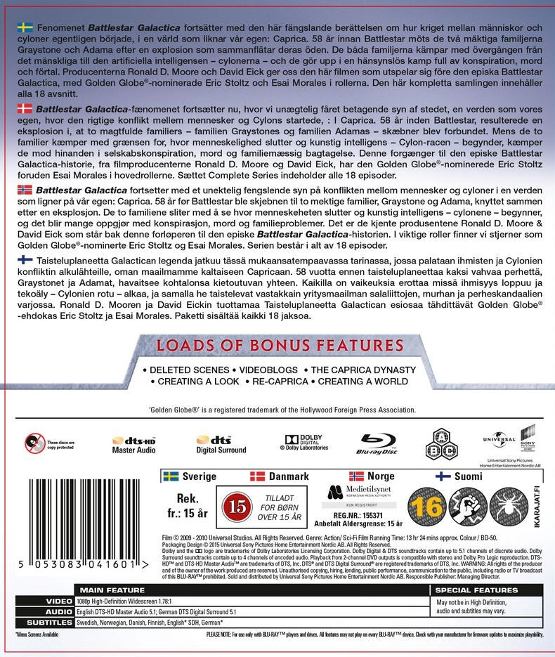 Caprica (Battlestar Galactica) / Hela Serien / Blu-ray / Ny + Inplastad