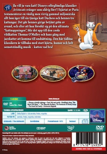Aristocrats - Disney Klassiker - Svenskt Tal! - DVD - Ny Inplastad