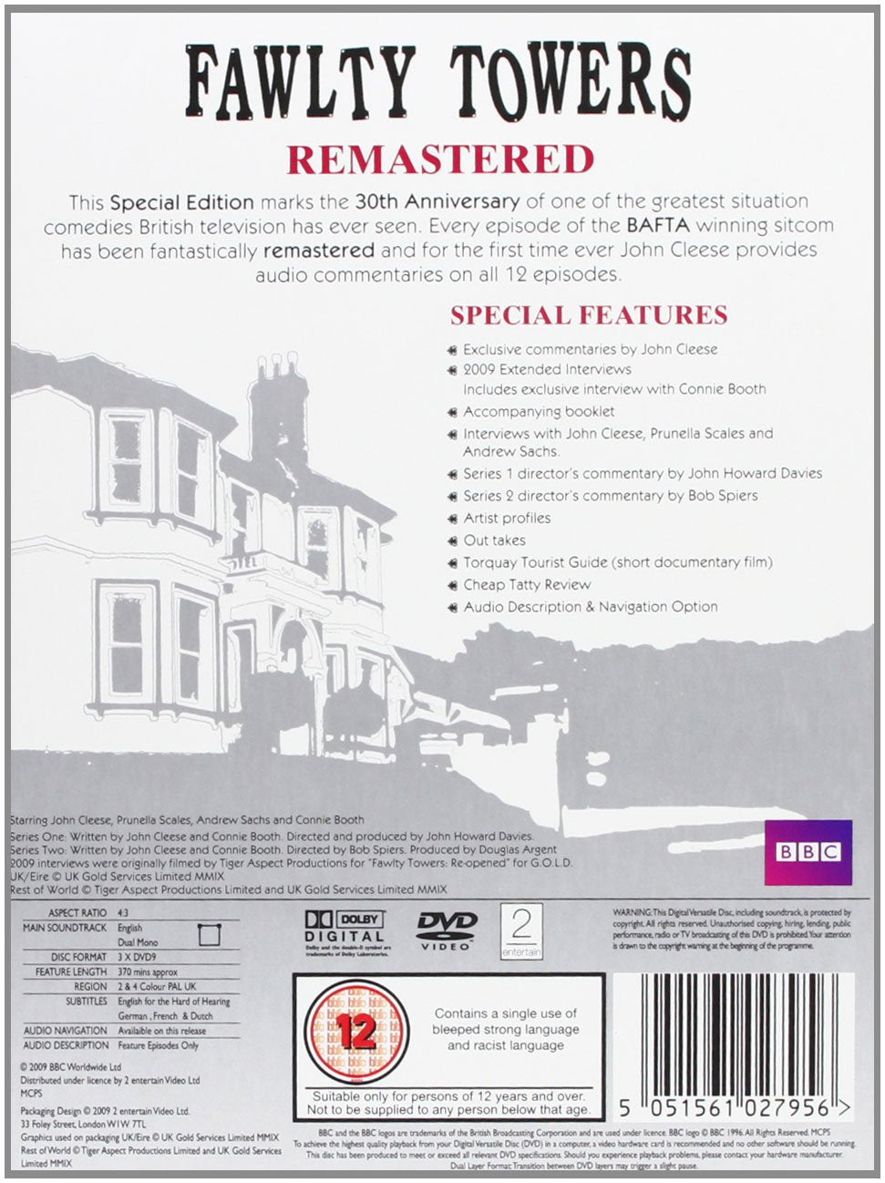 Fawlty Towers - Pang i Bygget / The Complete Series / 30th Anniversary Special Edition / Remastered Import DVD