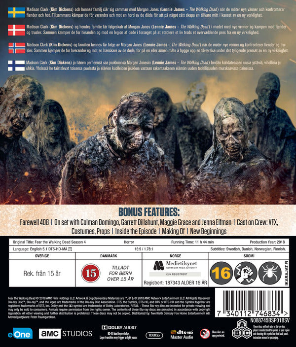 Fear The Walking Dead / Säsong 4 / Blu-ray / Ny + Inplastad