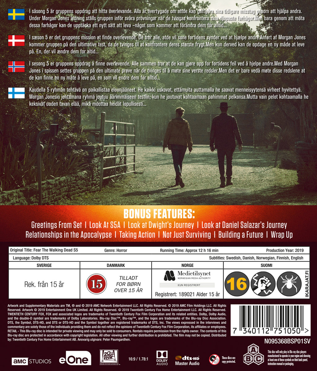 Fear The Walking Dead / Säsong 5 / Blu-ray / Ny + Inplastad