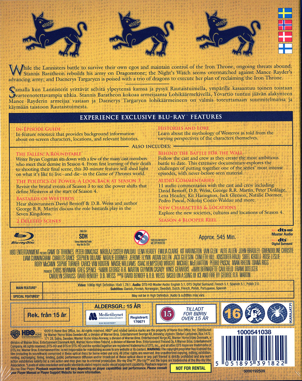 Game of Thrones / Säsong 4 / Blu-ray / Limited Edition / Ny + Inplastad