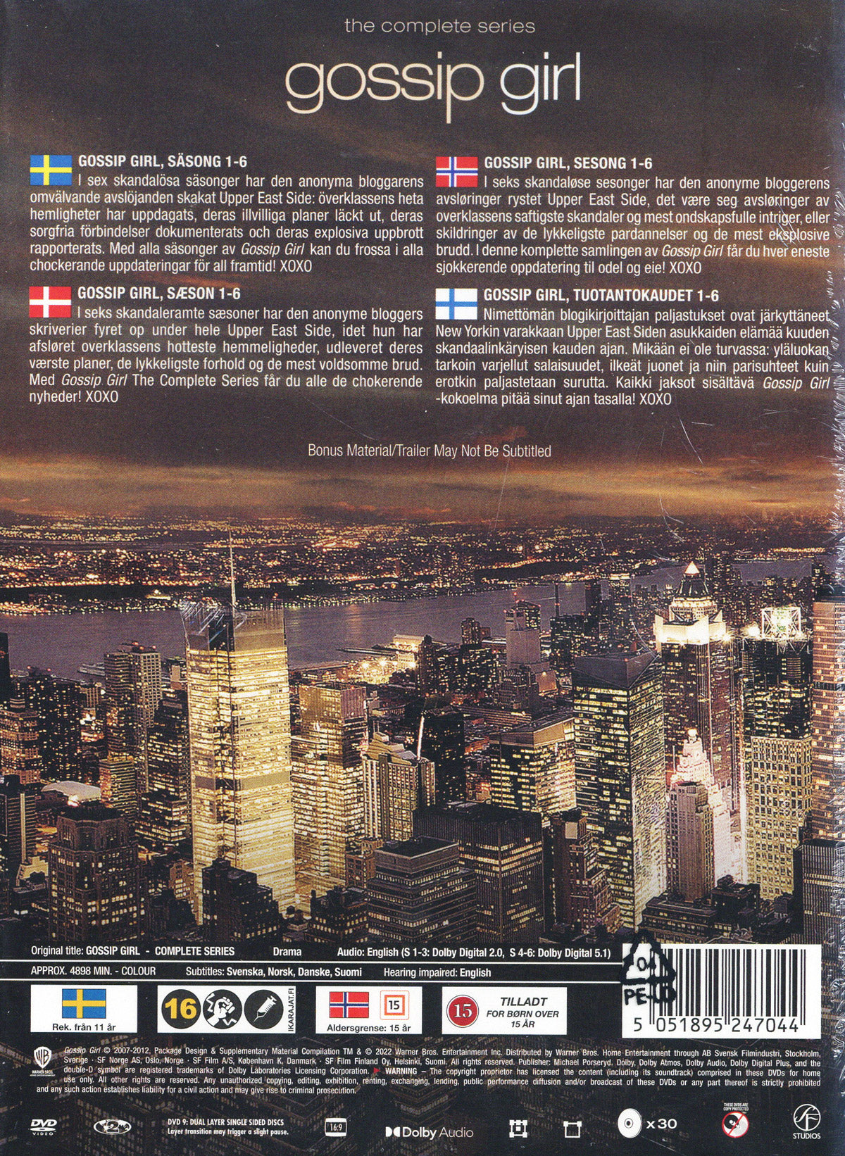 Gossip Girl / Hela Serien / 30 x DVD Box / Ny och Inplastad