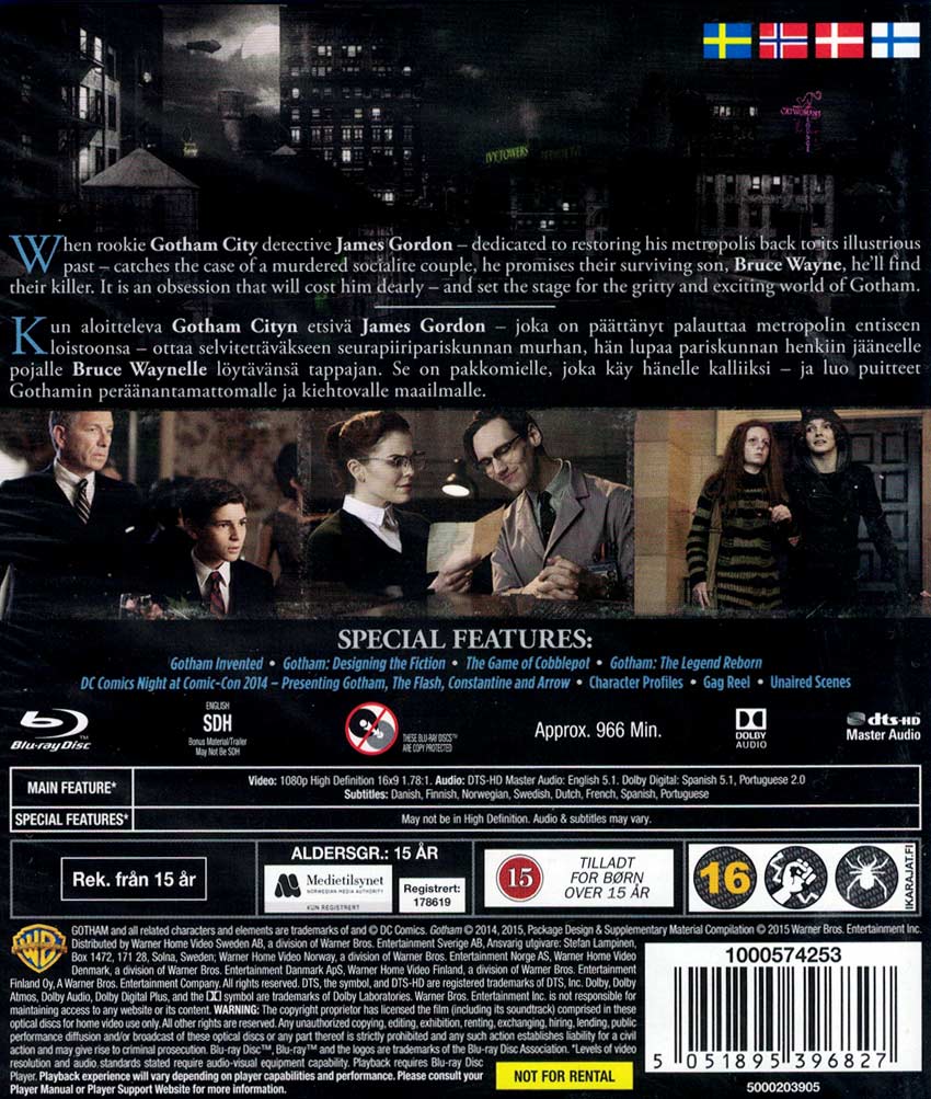 Gotham / Säsong 1 / Blu-ray / Ny och Inplastad
