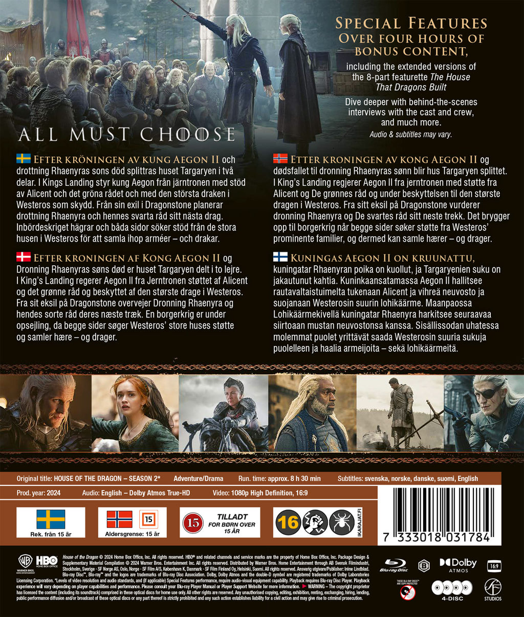 House of the Dragon / Säsong 2 / Blu-ray / Ny och Inplastad