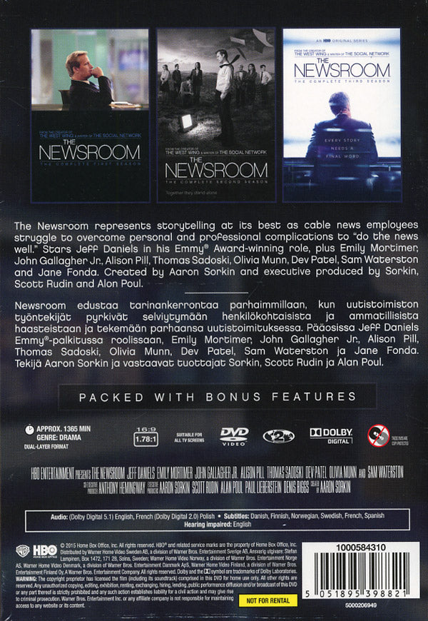 The Newsroom / Hela Serien / DVD Box / Ny och inplastad