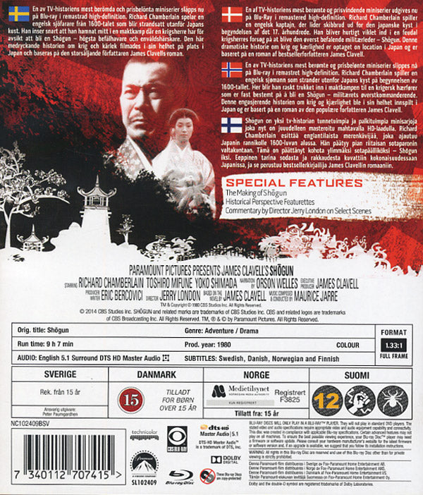 Shogun / Miniserien från 1980 / Blu-ray / Ny + Inplastad