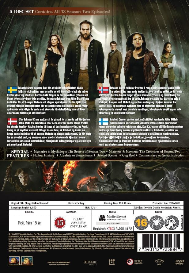 Sleepy Hollow / Säsong 2 / DVD / Ny + Inplastad