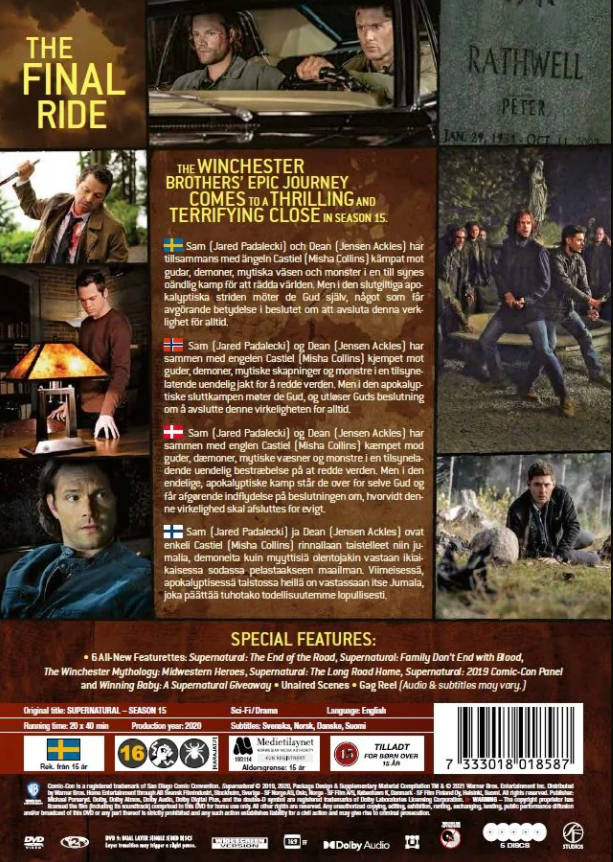 Supernatural / Säsong 15 / DVD / Ny + Inplastad