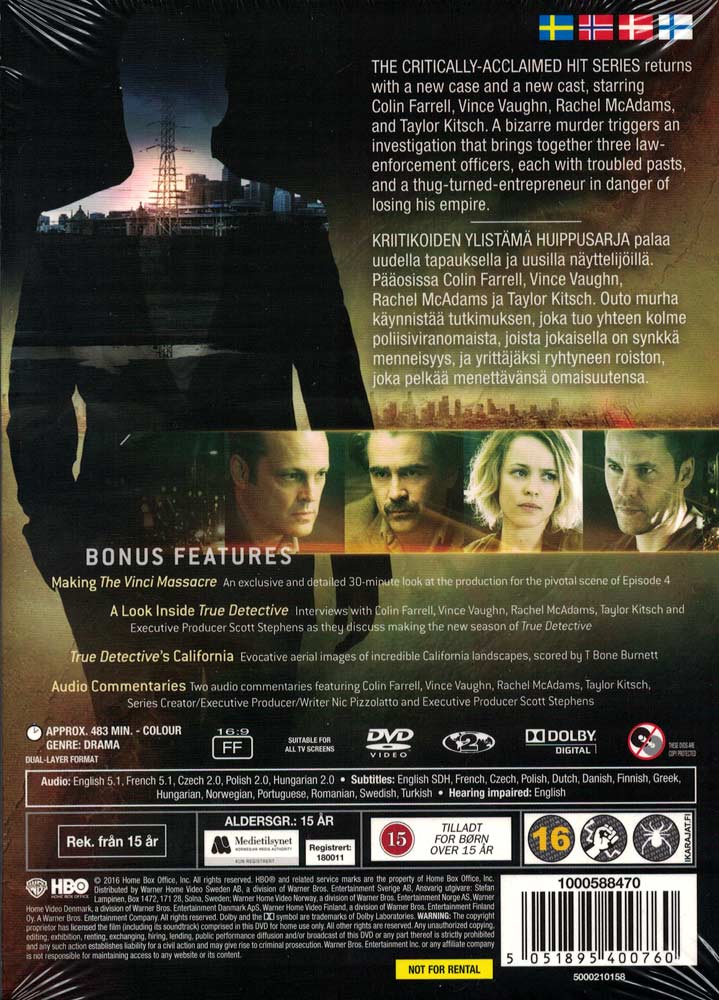 True Detective / Säsong 2 / DVD / Ny + Inplastad