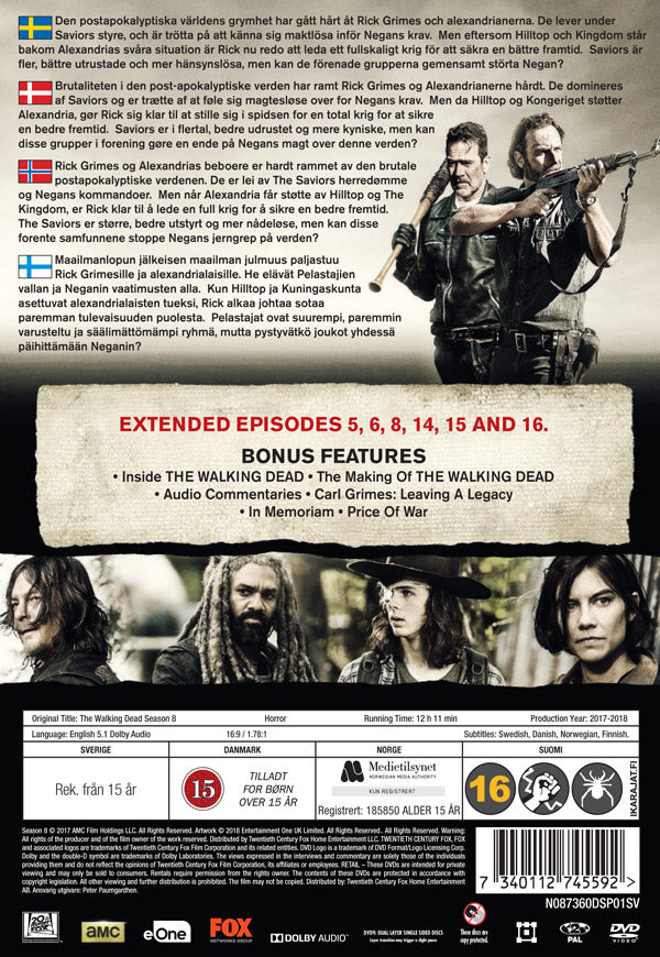The Walking Dead / Säsong 8 / DVD / Ny + Inplastad